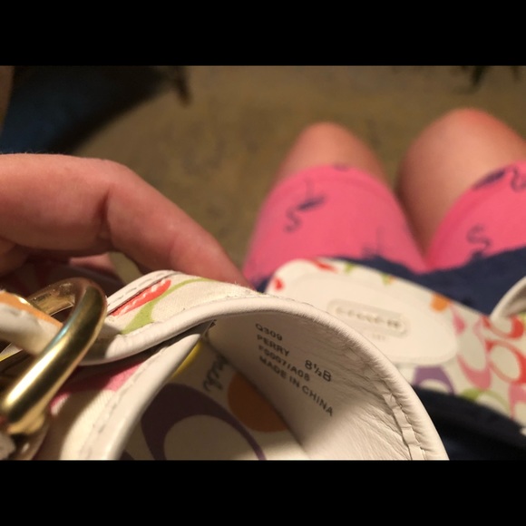 Coach monogram multicolored wedge shoes - Picture 5 of 5